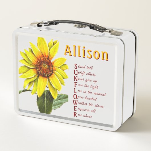 Sunflower Metal Lunchbox (Achterkant)