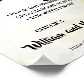 Sunflower Mimosa Bar Vrijgezellenfeest Weddenschap Poster (Hoek)