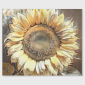 Sunflower Mirror Modern Art Collectie Cadeaupapier (Vlak)