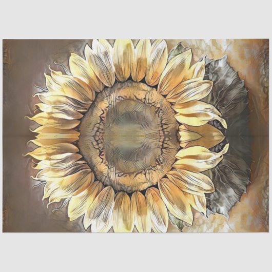 Sunflower Mirror Modern Art Collectie Tissuepapier (Voorkant)
