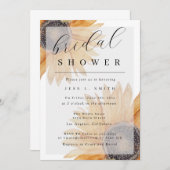 Sunflower Modern Bridal Shower Invitation Kaart (Voorkant / Achterkant)