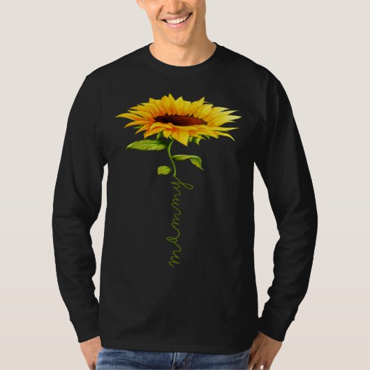 Sunflower Mommy Mother's Day Floral Funny Matching T-shirt (Voorkant)