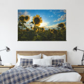Sunflower Morning Canvas Afdruk (Insitu (Slaapkamer))