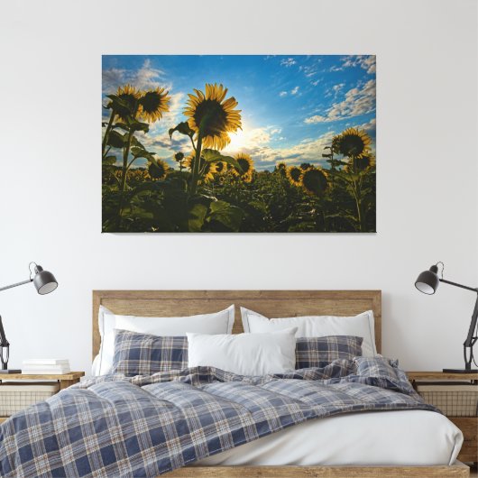 Sunflower Morning Canvas Afdruk (Insitu (Slaapkamer))