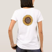 Sunflower Motivational Quote Rustic Hand‑Drawn   T-shirt (Achterkant)