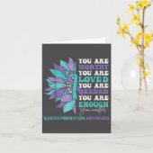 Sunflower Motivational Suprt Suicide Prevention Aw Kaart (Gele Bloem)