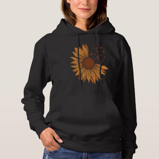 Sunflower Music Note  Cute Sun Flower   Teacher Hoodie (Voorkant)