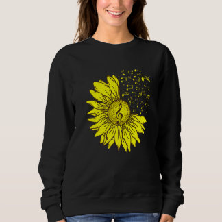 Sunflower Musical Instrument Music Notes Flower  M Trui