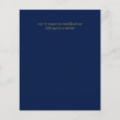 Sunflower Navy Blue Country Floral Wedding Invite (Achterkant)