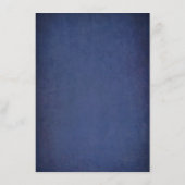 Sunflower Navy Wedding Informatie Gast Kaart (Achterkant)