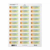 Sunflower New Address Return-adres Etiket (Full Sheet)