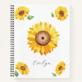 Sunflower Notebook – Design for Gentle Souls Notitieboek (Voorkant)