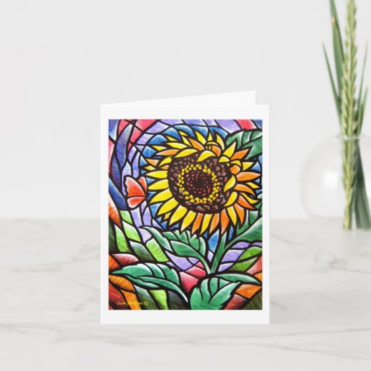 Sunflower Notecard Kaart (Voorkant)