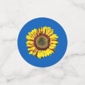 Sunflower Oekraïne National Sybol Blue Background Confetti (Kleine voorkant)