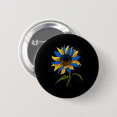 Sunflower Oekrainian Ukraine Flag Stand With Ukrai Ronde Button 5,7 Cm (Voorkant /achterkant)