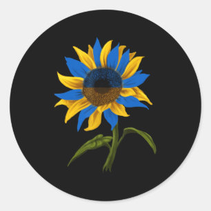 Sunflower Oekrainian Ukraine Flag Stand With Ukrai Ronde Sticker