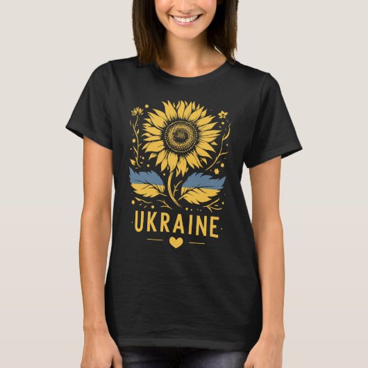 Sunflower Of Ukraine I Stand With Ukraine Peace Fo T-shirt (Voorkant)