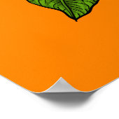 Sunflower on orange poster (Hoek)