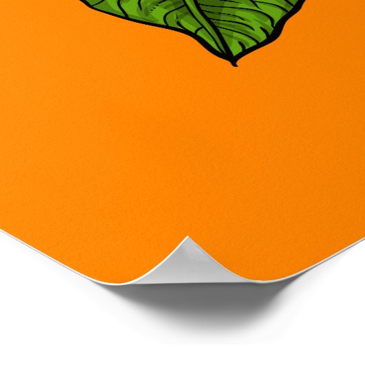 Sunflower on orange poster (Hoek)