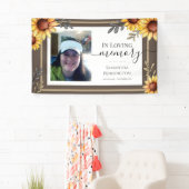 Sunflower One Photo Memorial Banner (Insitu)