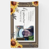 Sunflower One Photo Memorial Banner (Verticaal)