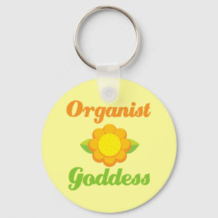 Sunflower Organist Goddess Music Gift Sleutelhanger