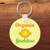Sunflower Organist Goddess Music Gift Sleutelhanger (Voorkant)