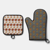  Sunflower Oven Mitt and Pot Holders Ovenwant & Pannenlap Set (Voorkant)