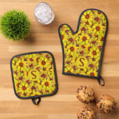 Sunflower Ovenwant & Pannenlap Set (Top down)
