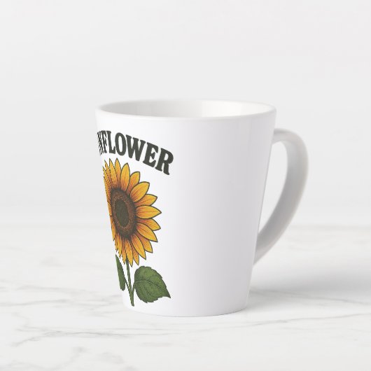 Sunflower painting mug latte mok (Rechterhoek)