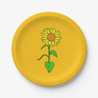 Sunflower Paper Plate Papieren Bordje