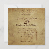 Sunflower Parchment Square Weddenschap Kaart (Achterkant)