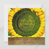 Sunflower Parchment Square Weddenschap Kaart (Voorkant)