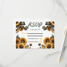 Sunflower Patch RSVP Response Kaart