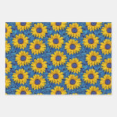 Sunflower Patroon Inpakpapier Vel (Voorkant 3)