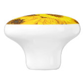 Sunflower Patroon Keramische Knop (Zijkant)