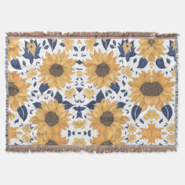 Sunflower pattern cozy Blanket for New Home Deken