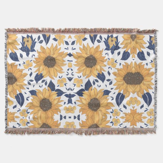 Sunflower pattern cozy Blanket for New Home Deken (Voorkant)