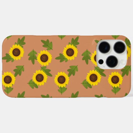 Sunflower Pattern Design – Cute Floral Aesthetic Case-Mate iPhone Case (Achterkant (horizontaal))