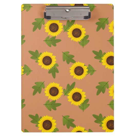 Sunflower Pattern Design – Cute Floral Aesthetic Klembord (Voorkant)