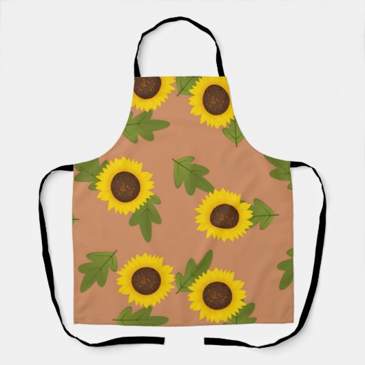 Sunflower Pattern Design – Cute Floral Aesthetic Schort (Voorkant)