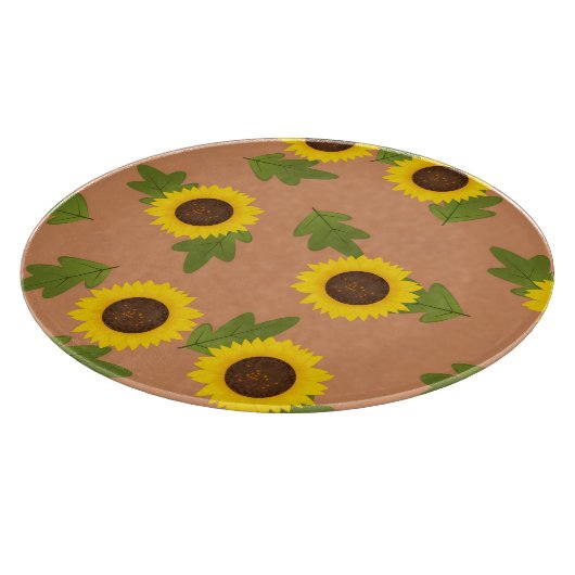 Sunflower Pattern Design – Cute Floral Aesthetic Snijplank (Hoek)