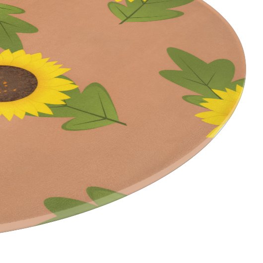 Sunflower Pattern Design – Cute Floral Aesthetic Snijplank (Hoek)