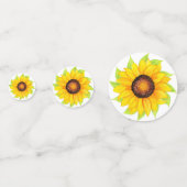 Sunflower Pattern Rustic Country Farmhouse Table Confetti (Voorkanten)