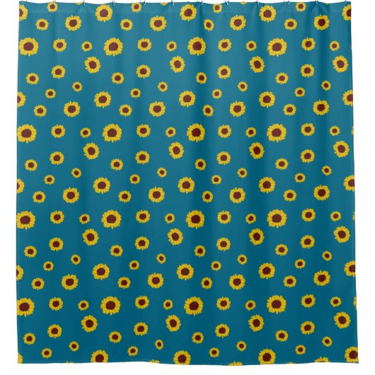 Sunflower Pattern Shower Curtain Douchegordijn (Voorkant)