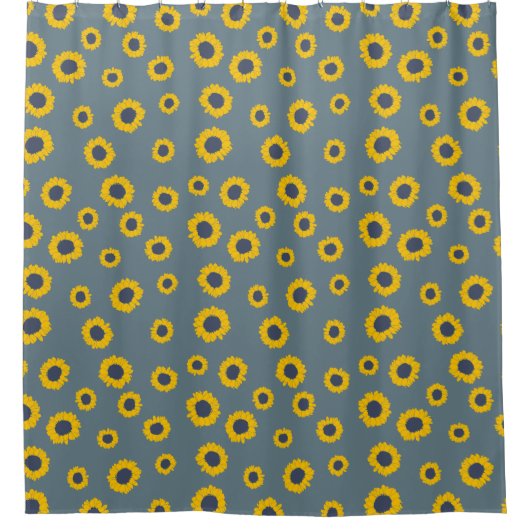 Sunflower Pattern Shower Curtain Douchegordijn (Voorkant)