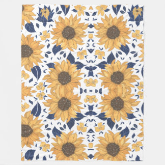 Sunflower pattern stylish Blanket for New Home Fleece Deken