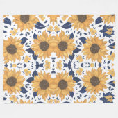 Sunflower pattern stylish Blanket for New Home Fleece Deken (Voorkant (Horizontaal))