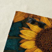 Sunflower Pattern – Summer Floral Strandlaken (In situ)