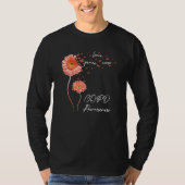 Sunflower Peace Love Cure Orange Ribbon COPD Aware T-shirt (Voorkant)